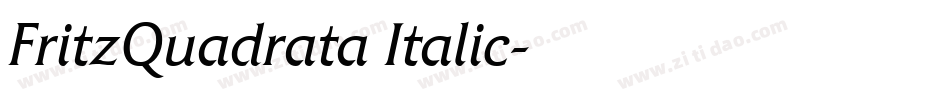 FritzQuadrata Italic字体转换